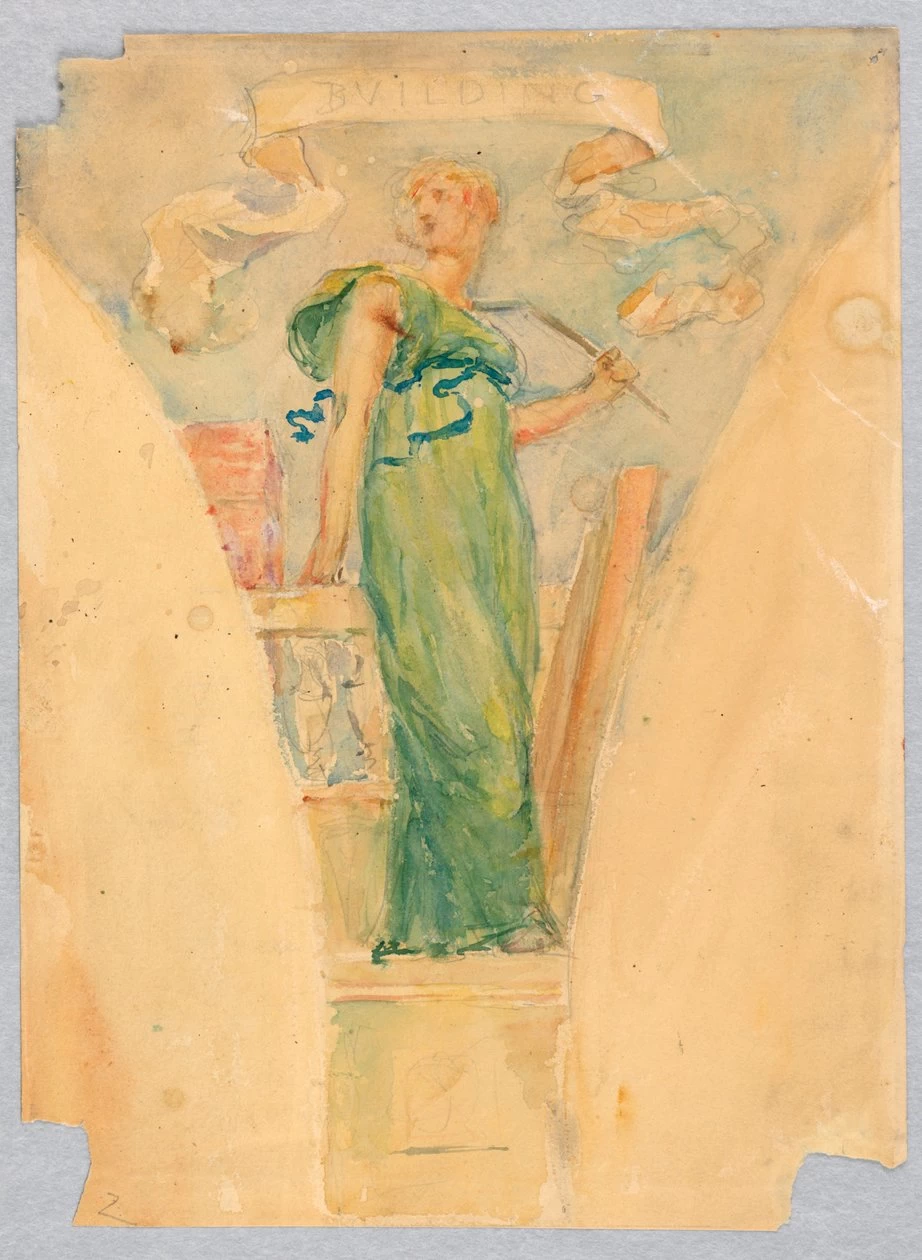 Personificazione di Costruzione, studio per la cupola del Manufacturer's Building, World's Columbian Exposition, Chicago - Smithsonian Institution, Gift of Mrs